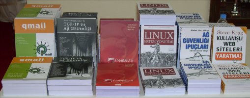 Turkish books on open source systems on display